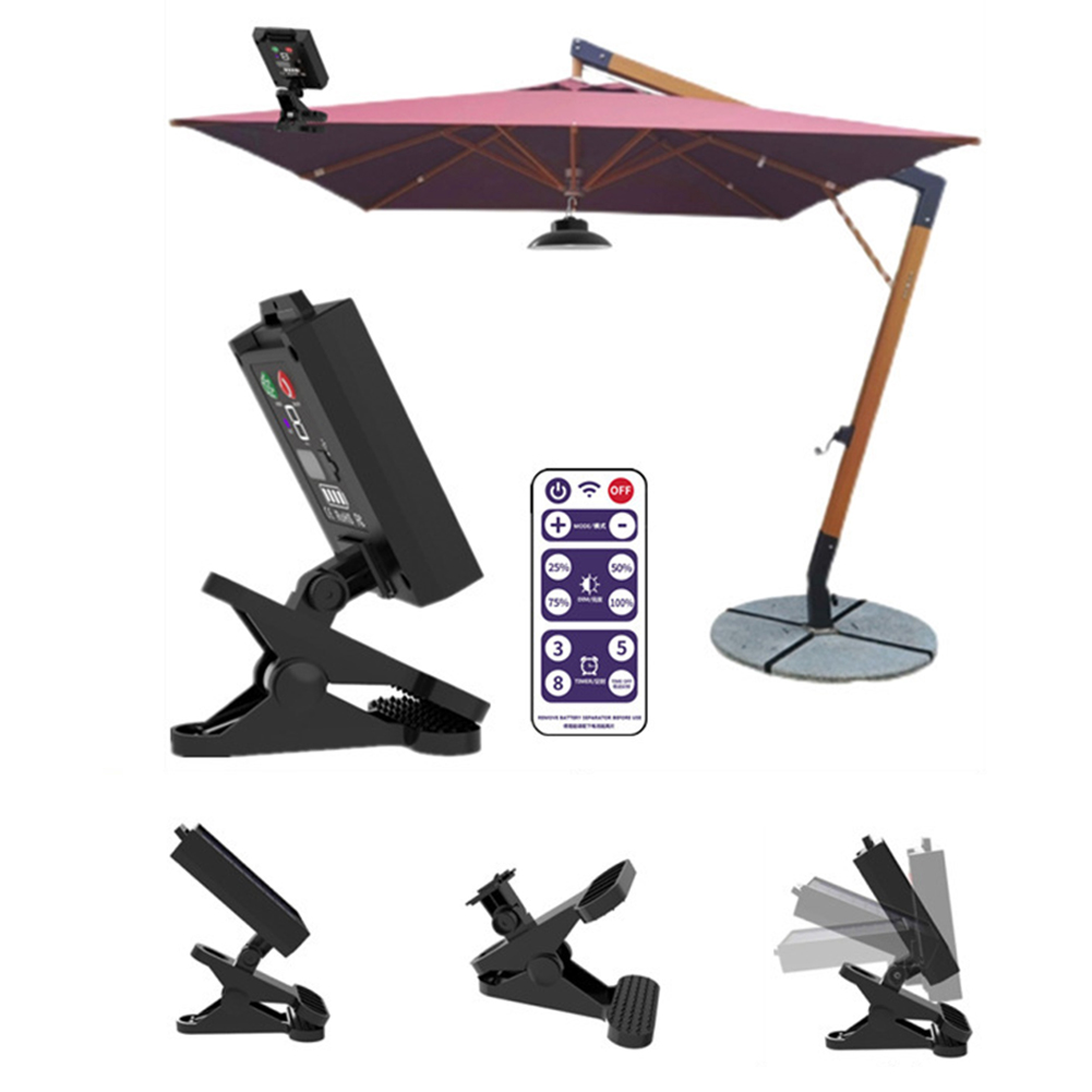 Umbrella Led Clip - Solar Patio Umbrella Light Remote Control