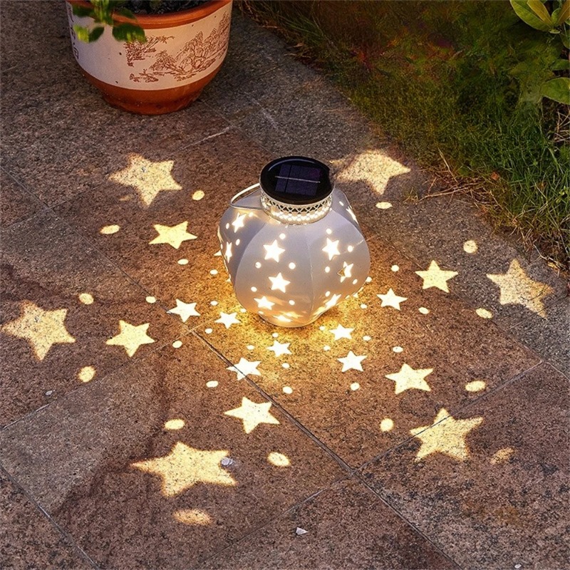Outdoor Lighting Wire - Garden Star Projector Lamp Hanging Solar