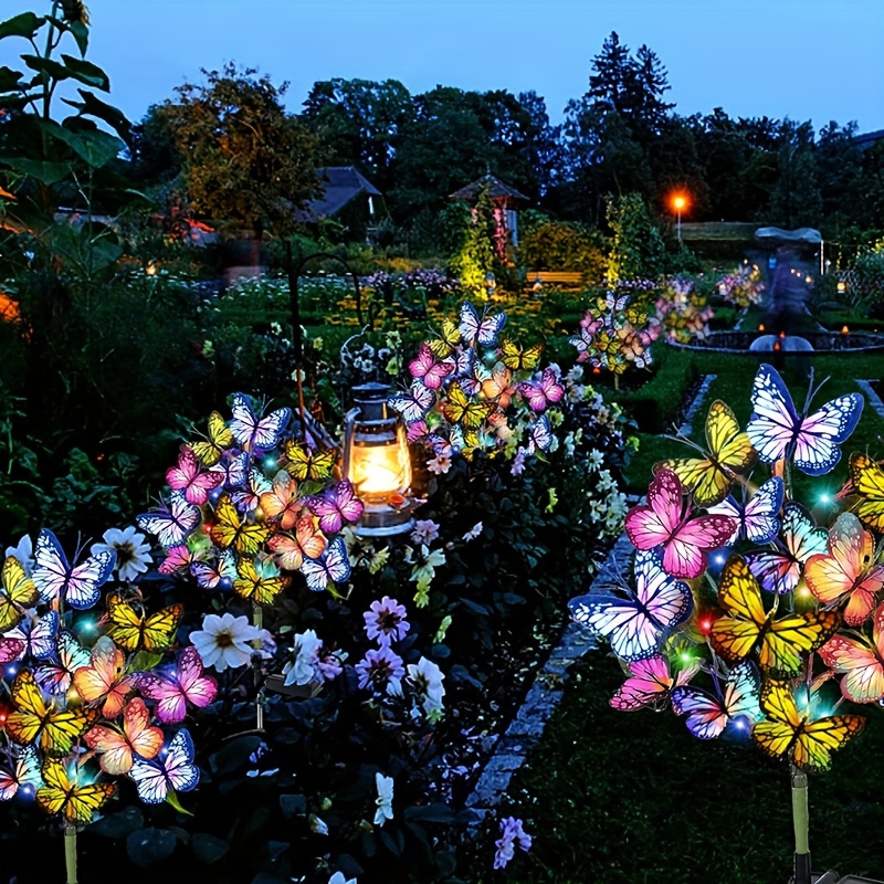 Outdoor Lighting Wire - Solar LED Butterfly Garden Lights Waterproof