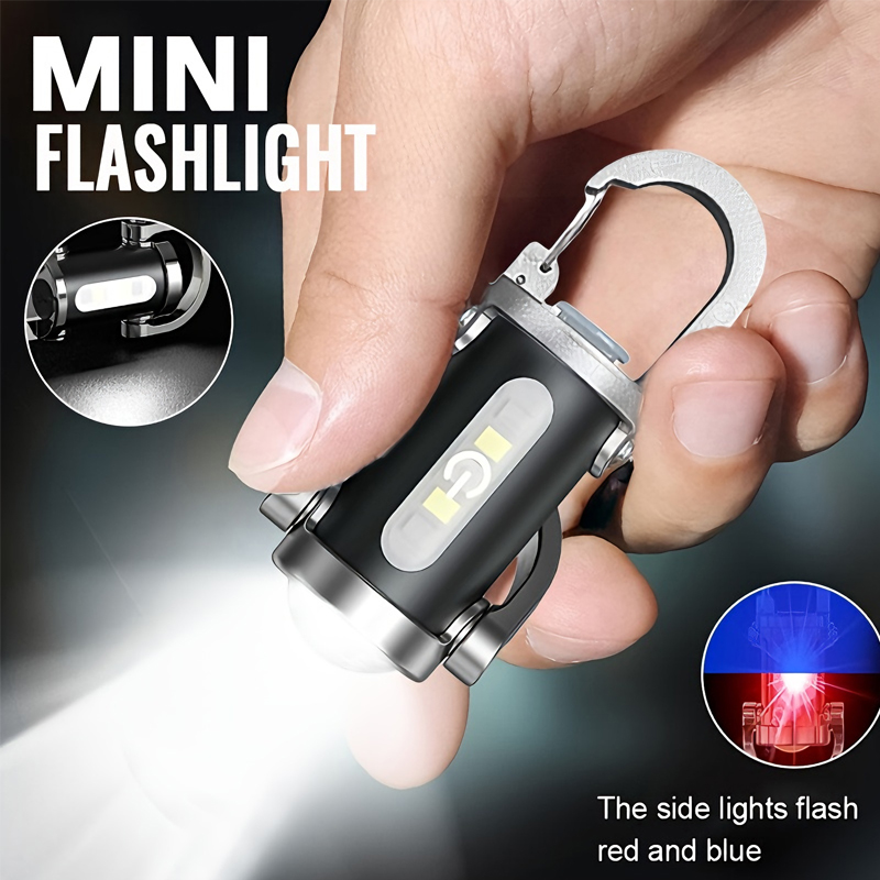 Outdoor Lighting B&Q - Mini Keychain Flashlight Rechargeable Pocket COB