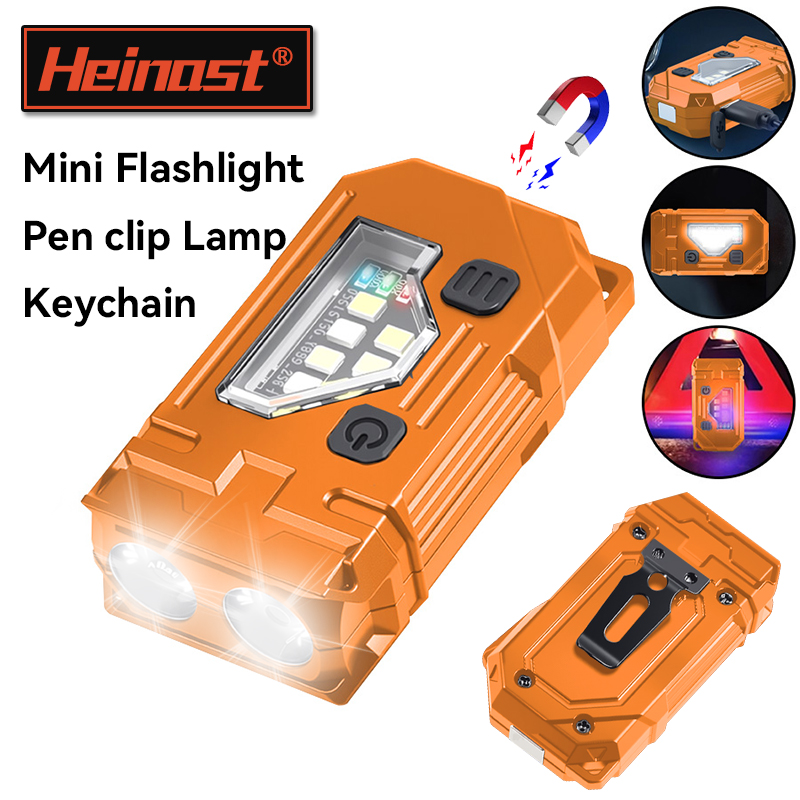 Outdoor Lighting B&Q - Mini Keychain EDC Flashlight Rechargeable Magnetic