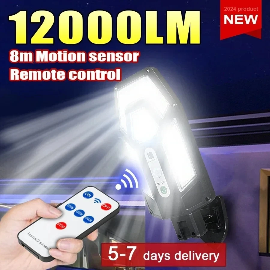 Outdoor Lighting Wire - 12000LM Powerful Solar Wall Lamp with