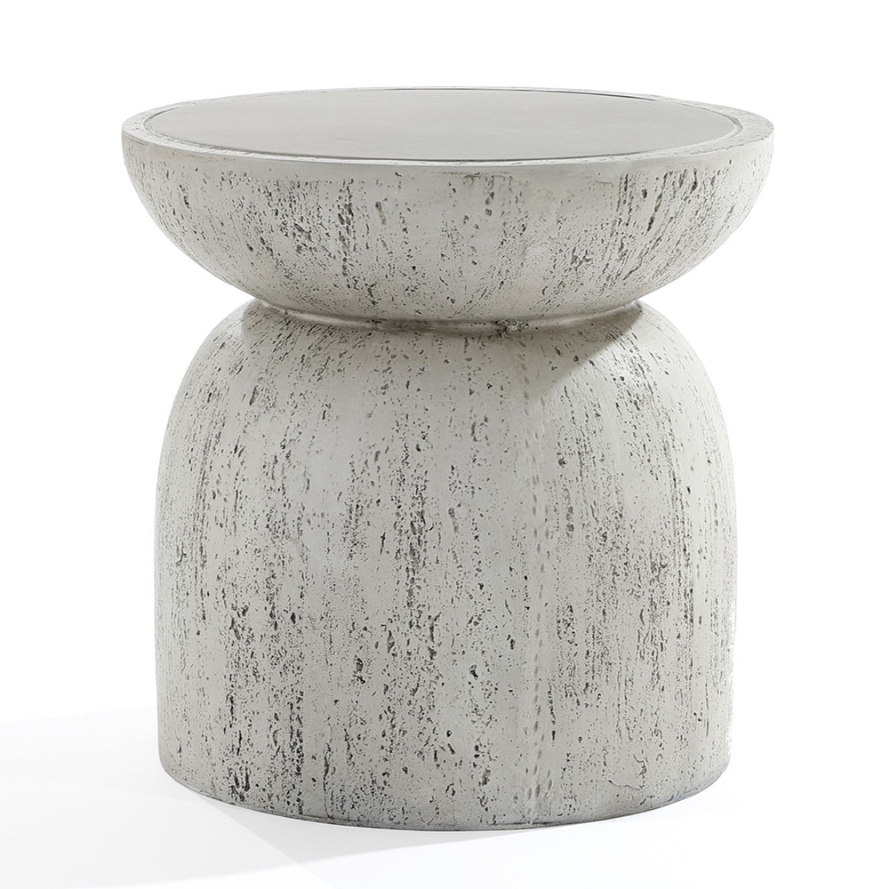 Outdoor Lighting Accent - Modern Rustic Outdoor Round Coffee Table