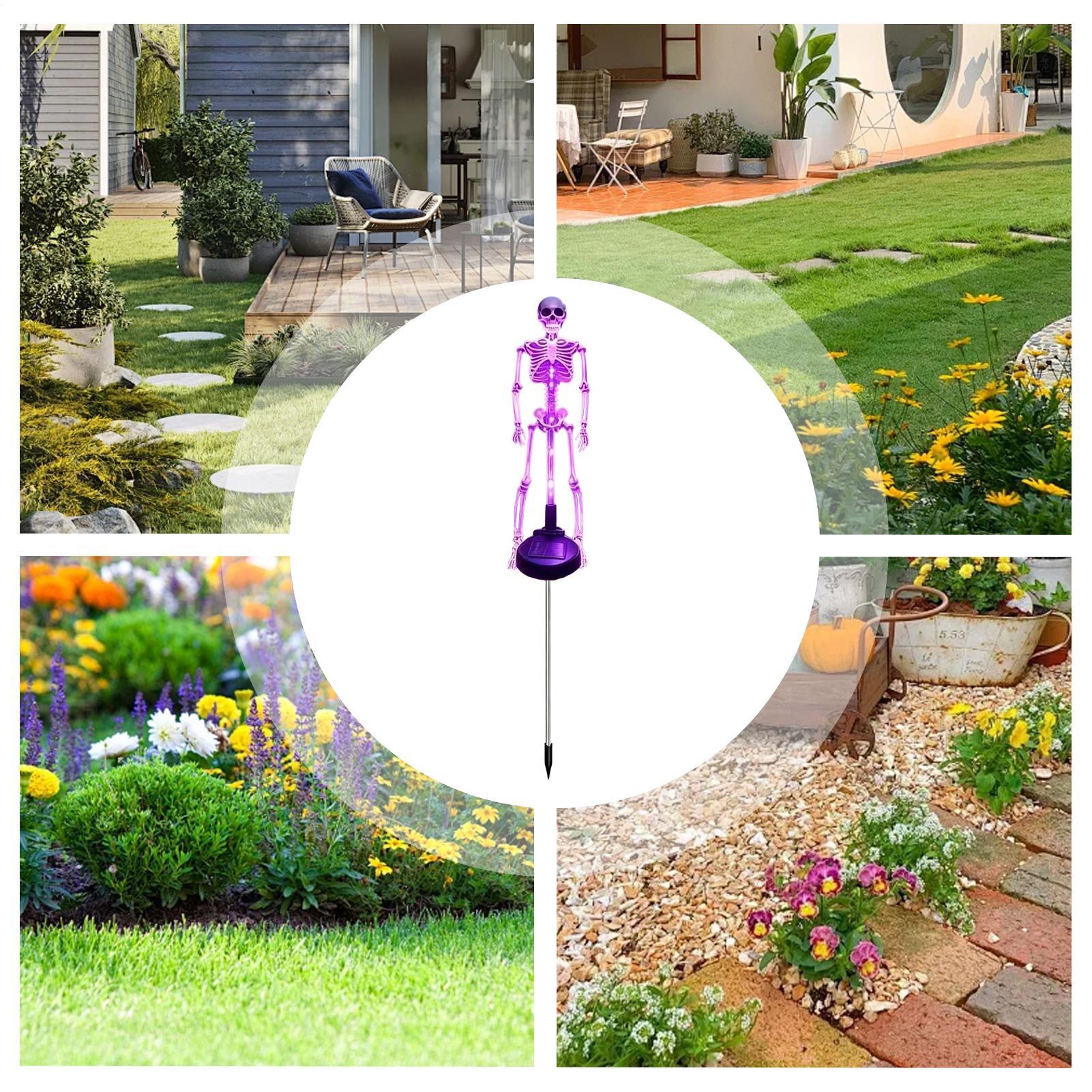 Outdoor Lighting Front Yard - Solar Skeleton Yard Stake Realistic Waterproof