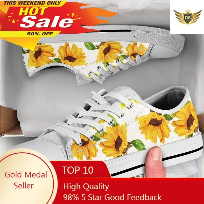 Outdoor Lighting Black - Classic Yellow Flower Sunflower Printing Canvas