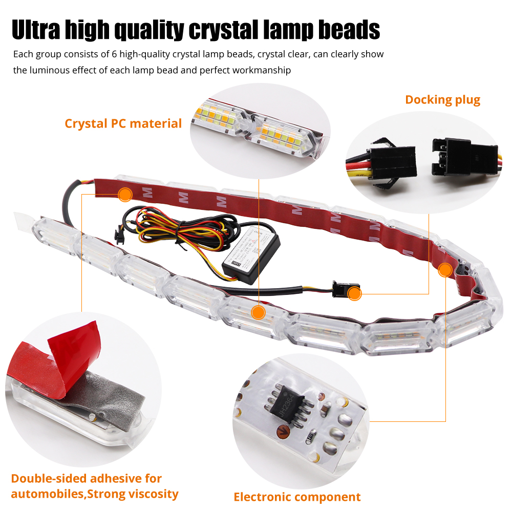 2pcs DRL LED Strip Flexible Da - đánh giá và giá Waterproof Led Strip