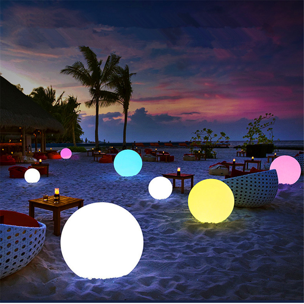 Rechargeable LED Glowing Ball  - đánh giá và giá Bollard Light Garden