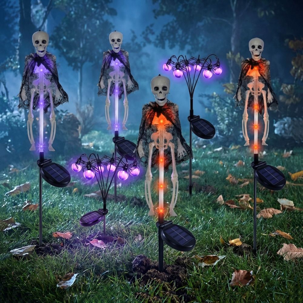 Skeleton Purple Light Hallowee - đánh giá và giá Outdoor Lighting Front Yard