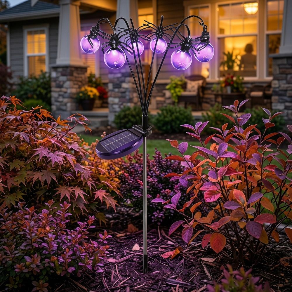 Skeleton Purple Light Hallowee - đánh giá và giá Outdoor Lighting Front Yard