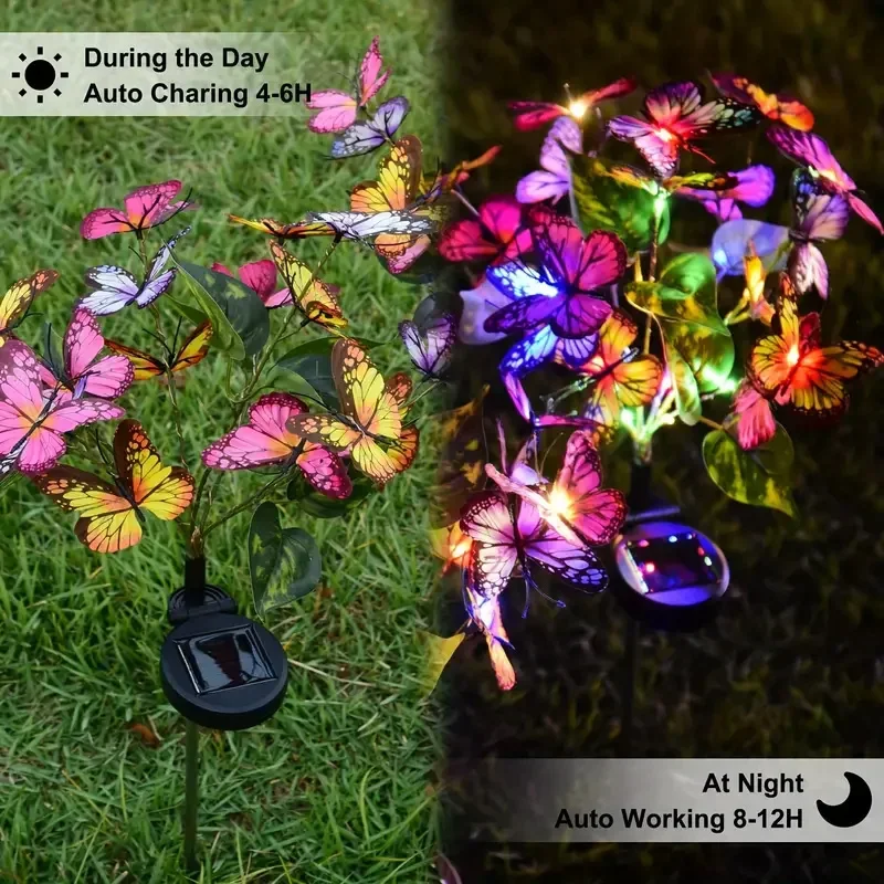 Solar LED Butterfly Garden Lig - đánh giá và giá Outdoor Lighting Wire