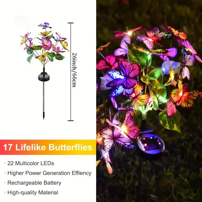 Solar LED Butterfly Garden Lig - đánh giá và giá Outdoor Lighting Wire