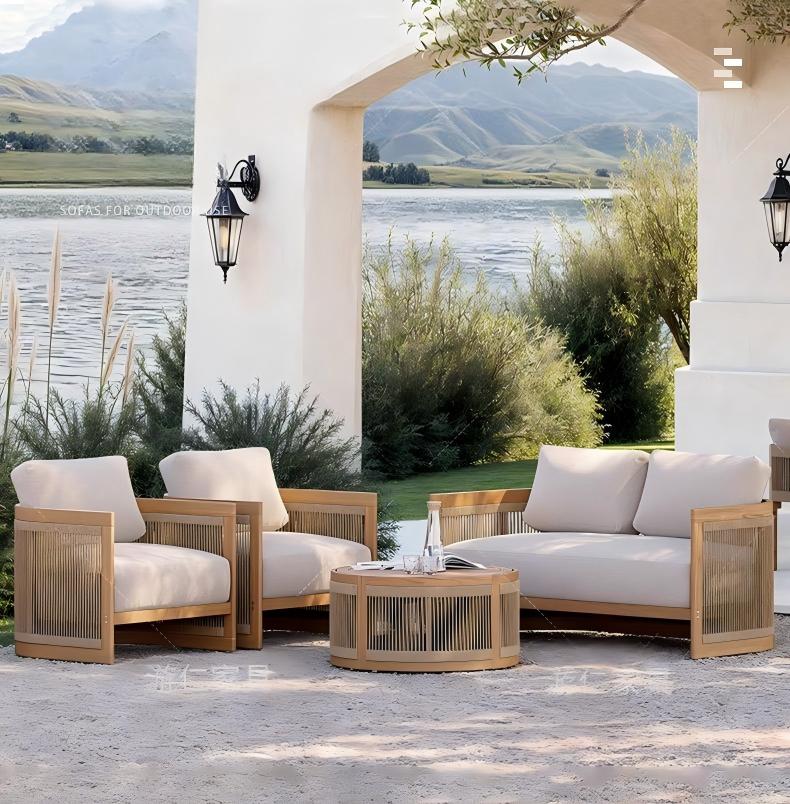 #Outdoor Teak Wood Sofa Set Li - đánh giá và giá Outdoor Lighting Accent