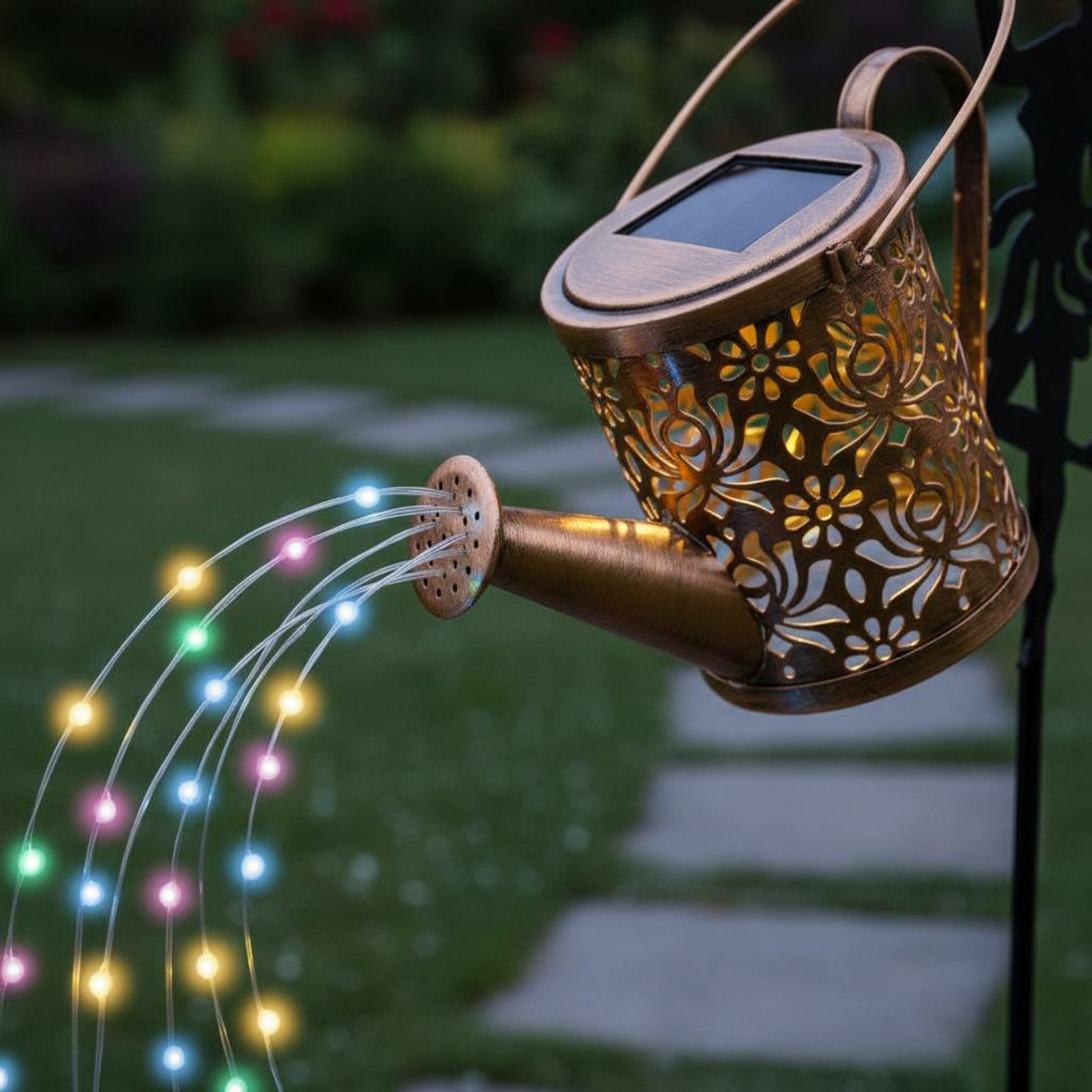 Solar Fairy Watering Can Light - đánh giá và giá Outdoor Lighting Yard