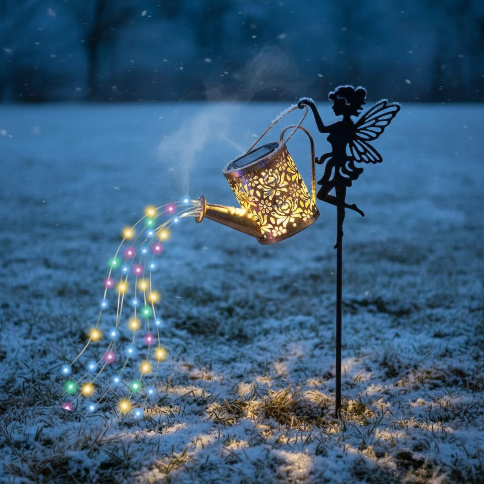 Solar Fairy Watering Can Light - đánh giá và giá Outdoor Lighting Yard