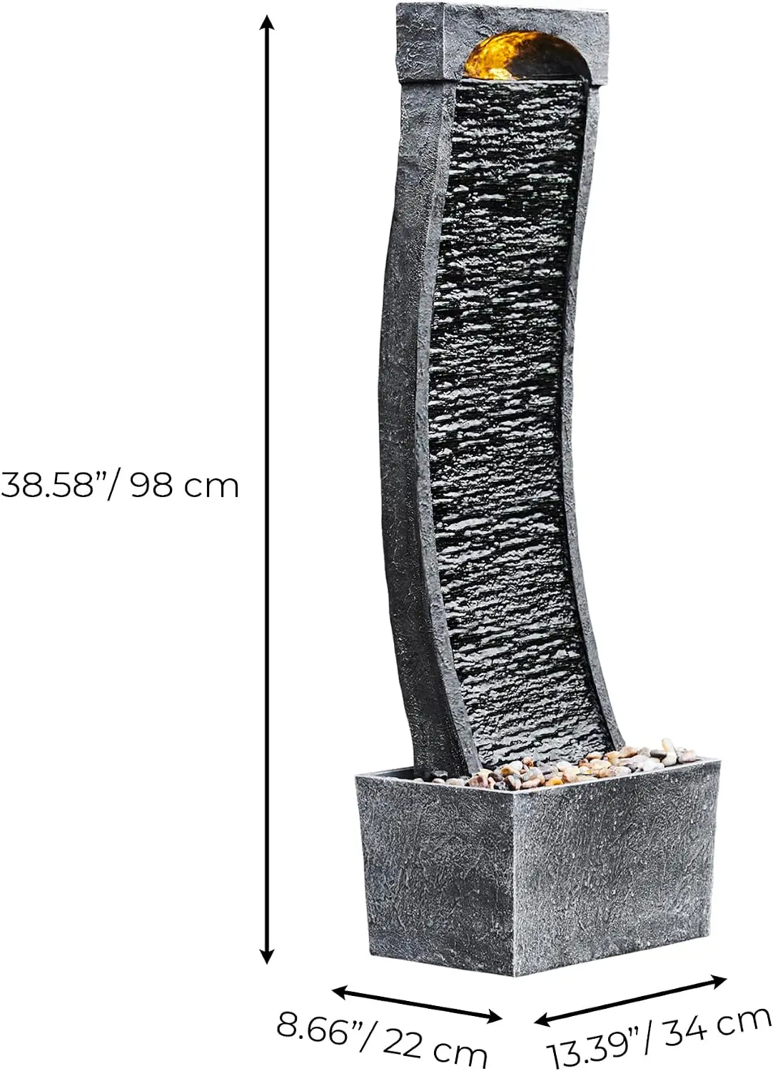 Bestseller38.58 in. Modern Cur - đánh giá và giá Outdoor Lighting Accent