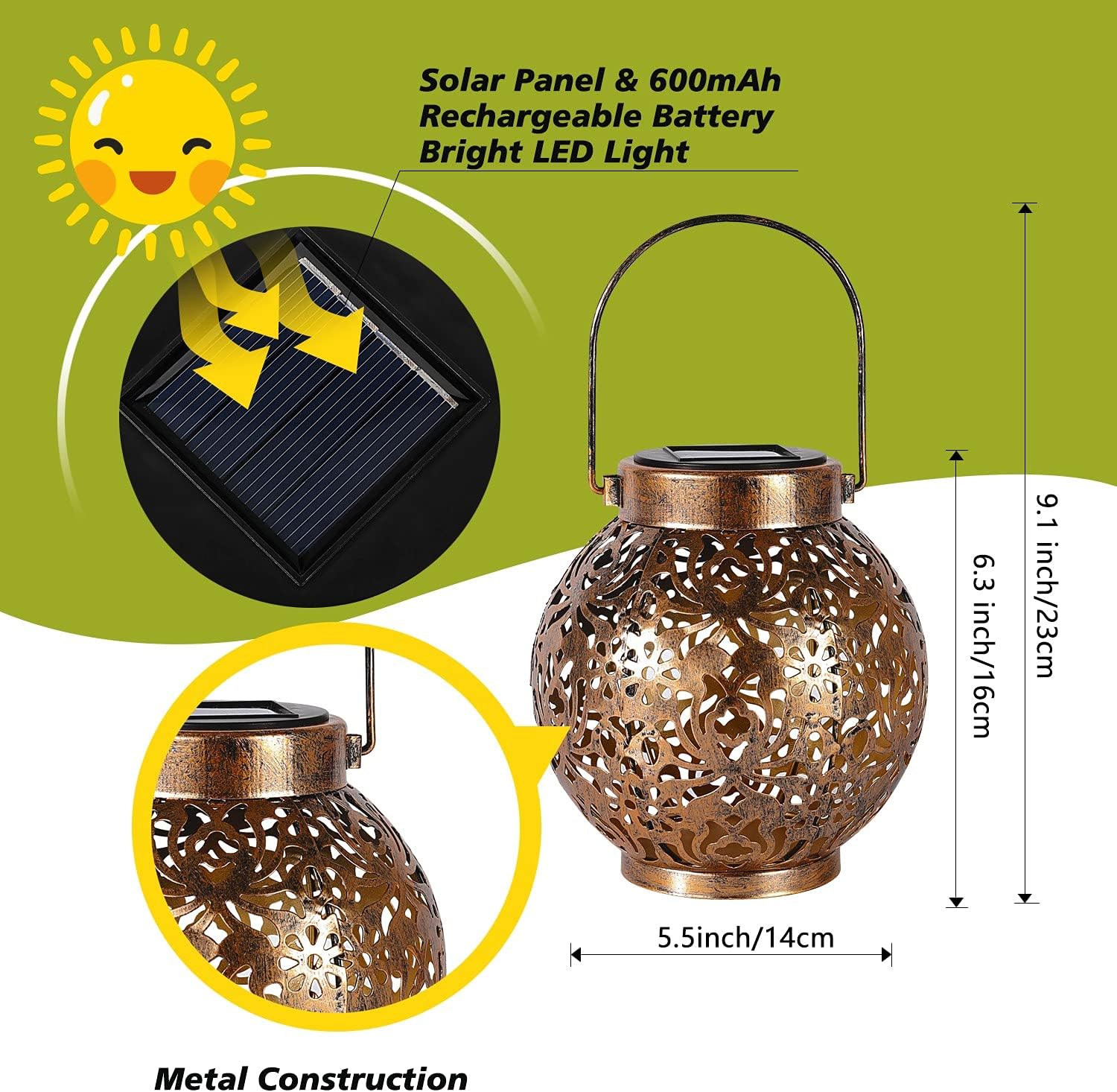 1-6PCS Moroccan Solar Lanterns - đánh giá và giá Outdoor Lighting Wire