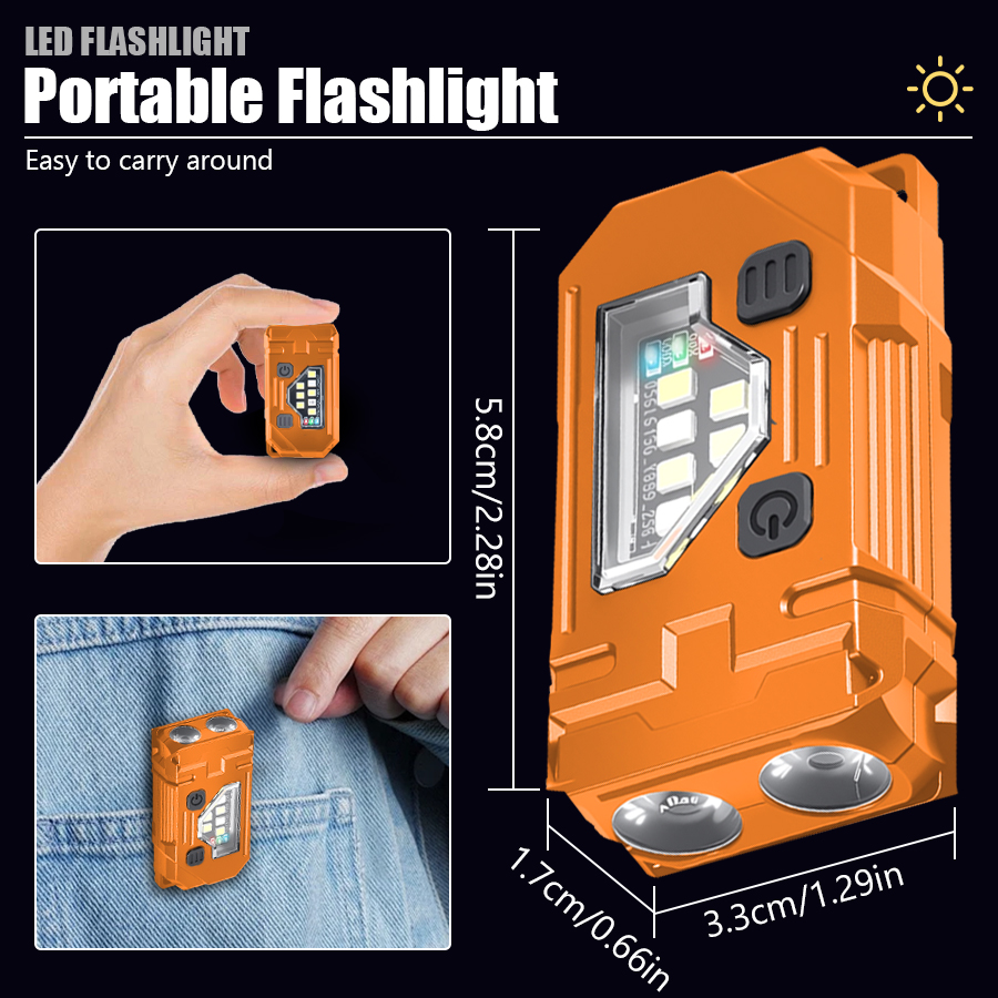 Mini Keychain EDC Flashlight R - đánh giá và giá Outdoor Lighting Black