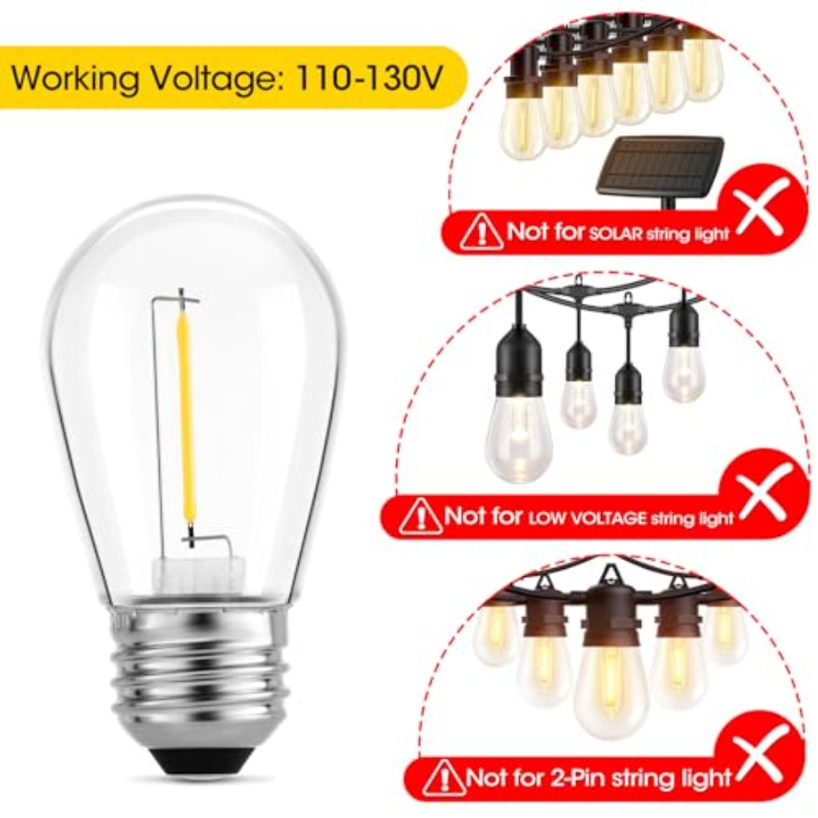 36 Pack S14 LED Bulbs for Outd - đánh giá và giá Outdoor Lighting Led