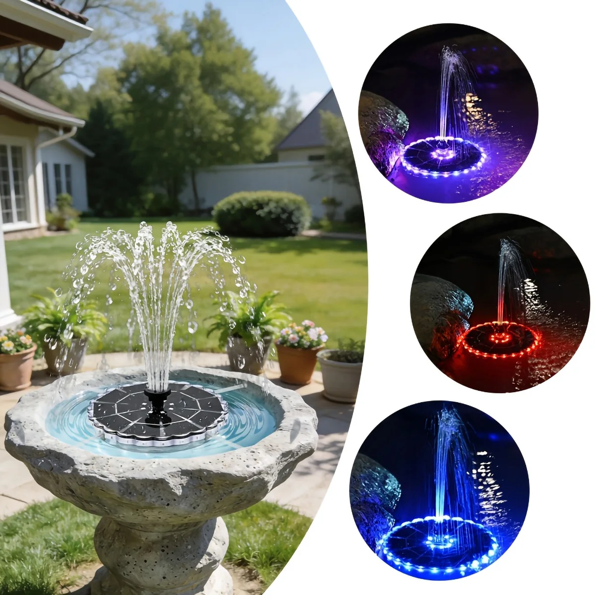 3.5W Outdoor Solar Fountain fo - đánh giá và giá Bollard Light Garden