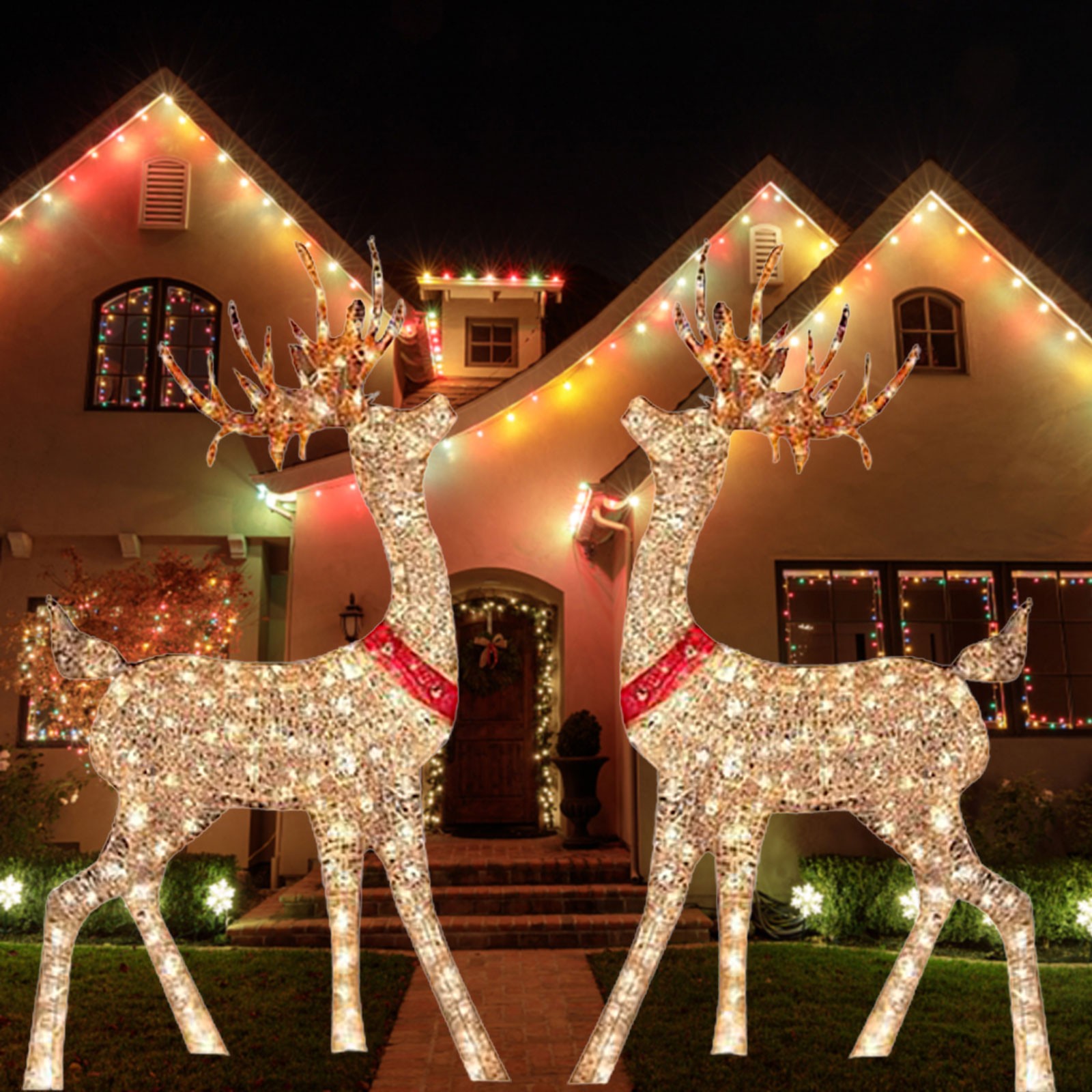 Lighted Christmas Decoration D - đánh giá và giá Outdoor Lighting Front Yard