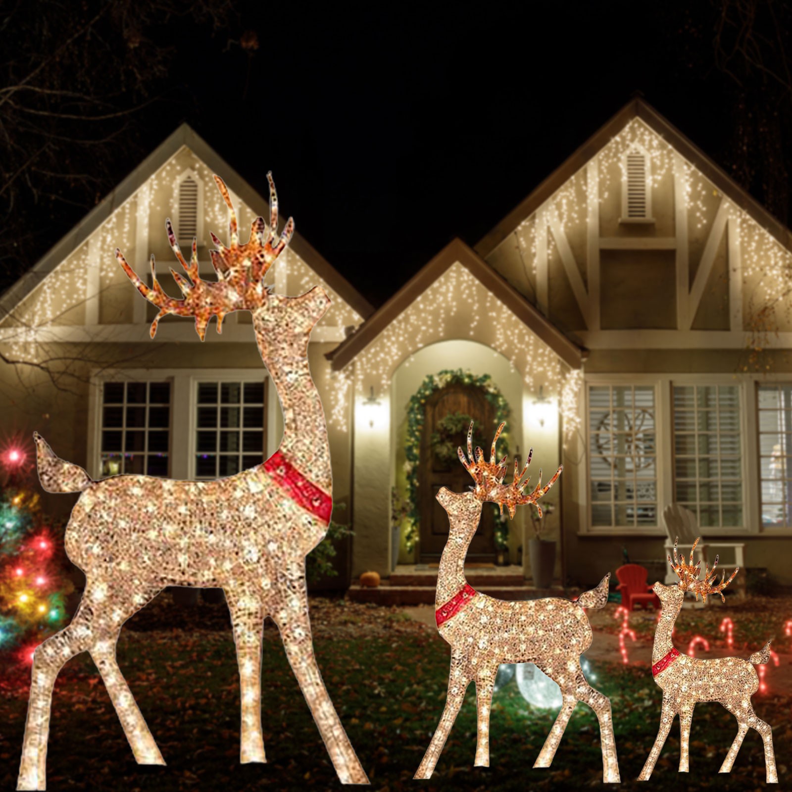 Lighted Christmas Decoration D - đánh giá và giá Outdoor Lighting Front Yard