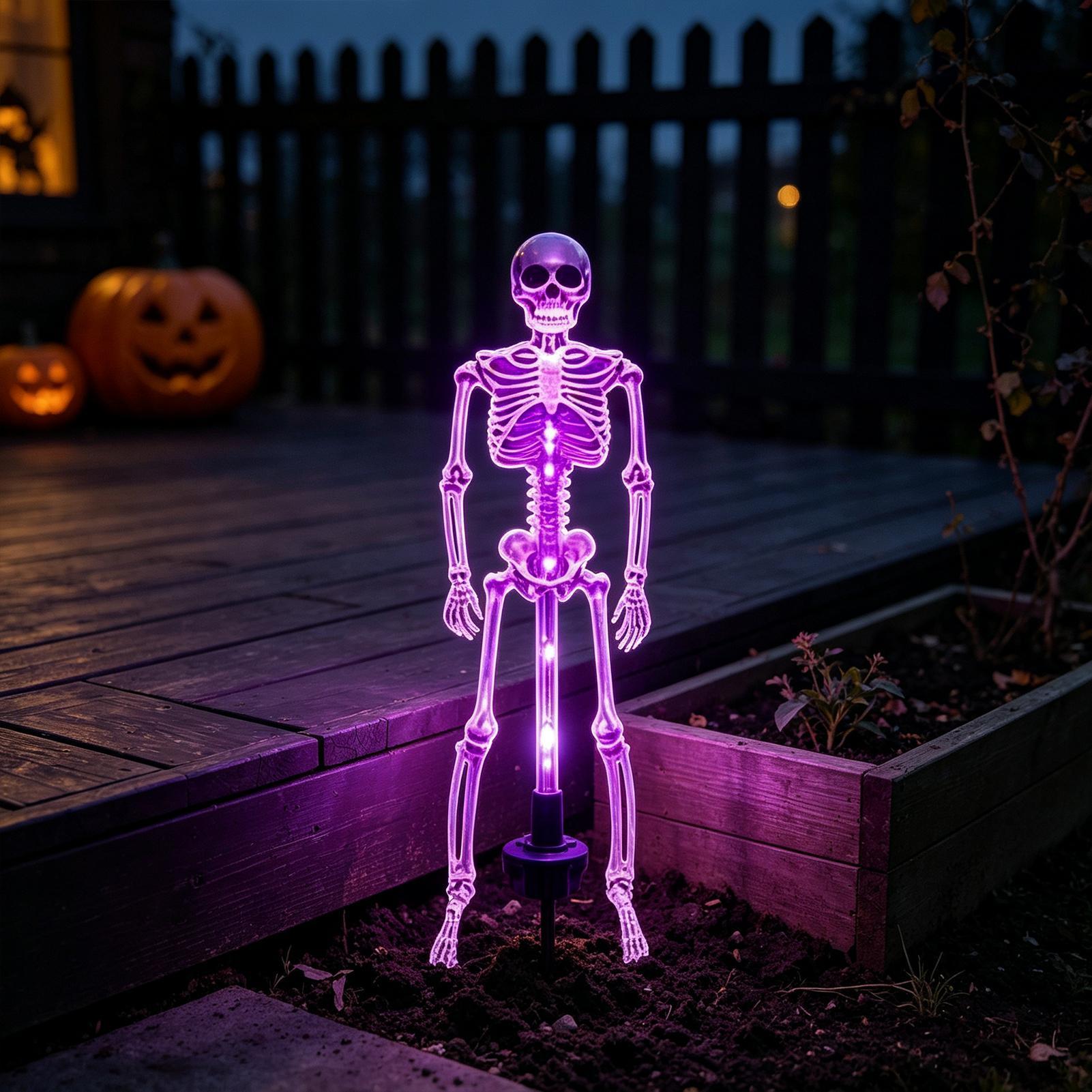 Solar Skeleton Yard Stake Real - đánh giá và giá Outdoor Lighting Front Yard