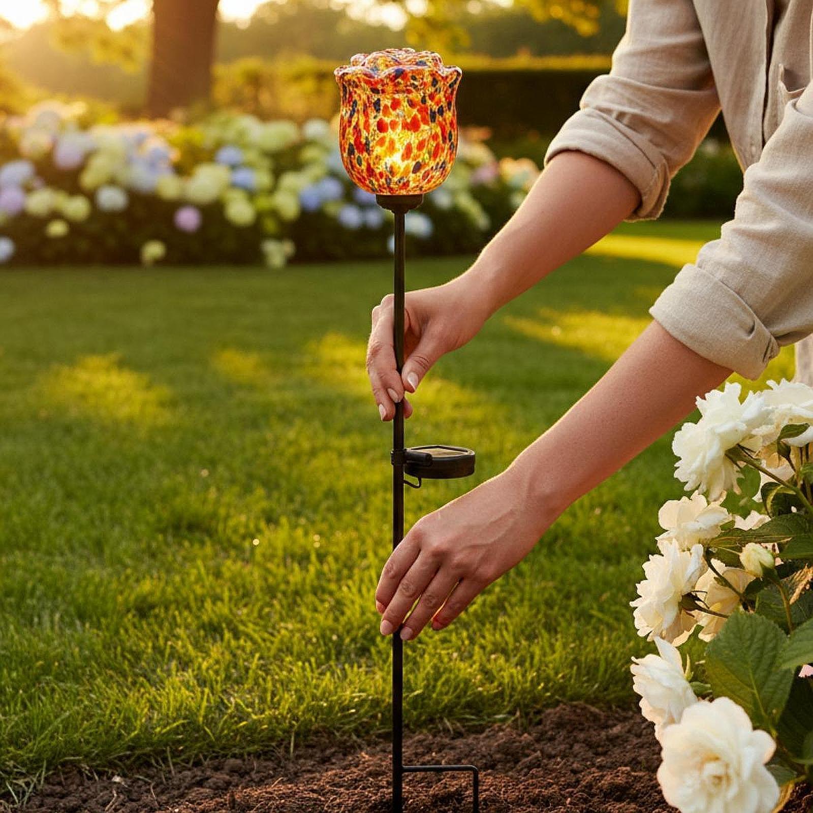 Outdoor Solar Rose Light Water - đánh giá và giá Outdoor Lighting Accent