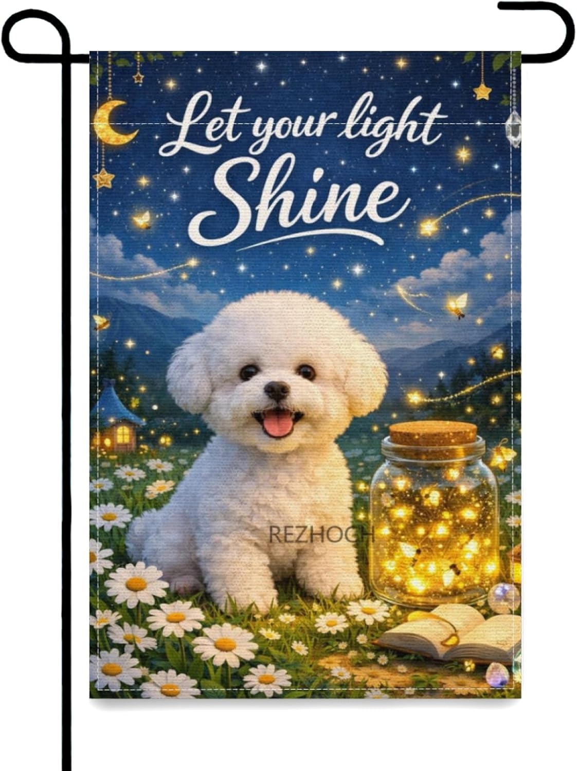 Funny Bichon Frise Garden Flag - đánh giá và giá Outdoor Lighting For Your Yard