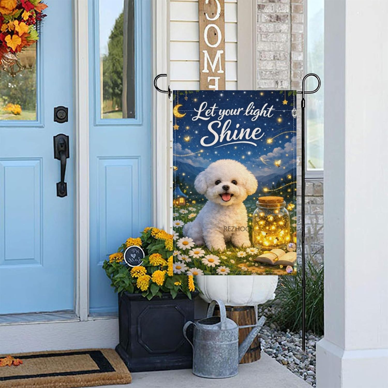 Funny Bichon Frise Garden Flag - đánh giá và giá Outdoor Lighting For Your Yard