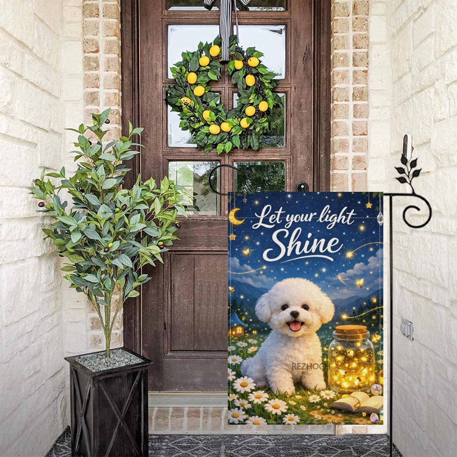 Funny Bichon Frise Garden Flag - đánh giá và giá Outdoor Lighting For Your Yard