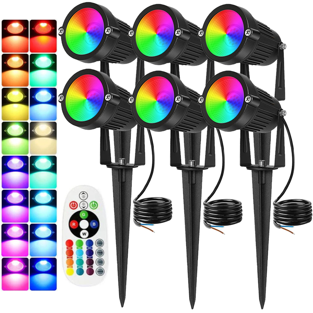 RGBW Landscape Lighting 10W wi - đánh giá và giá Outdoor Lighting Yard