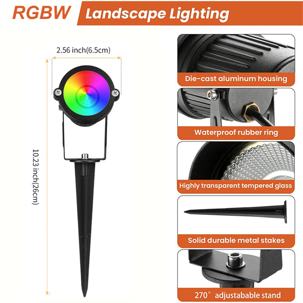 RGBW Landscape Lighting 10W wi - đánh giá và giá Outdoor Lighting Yard