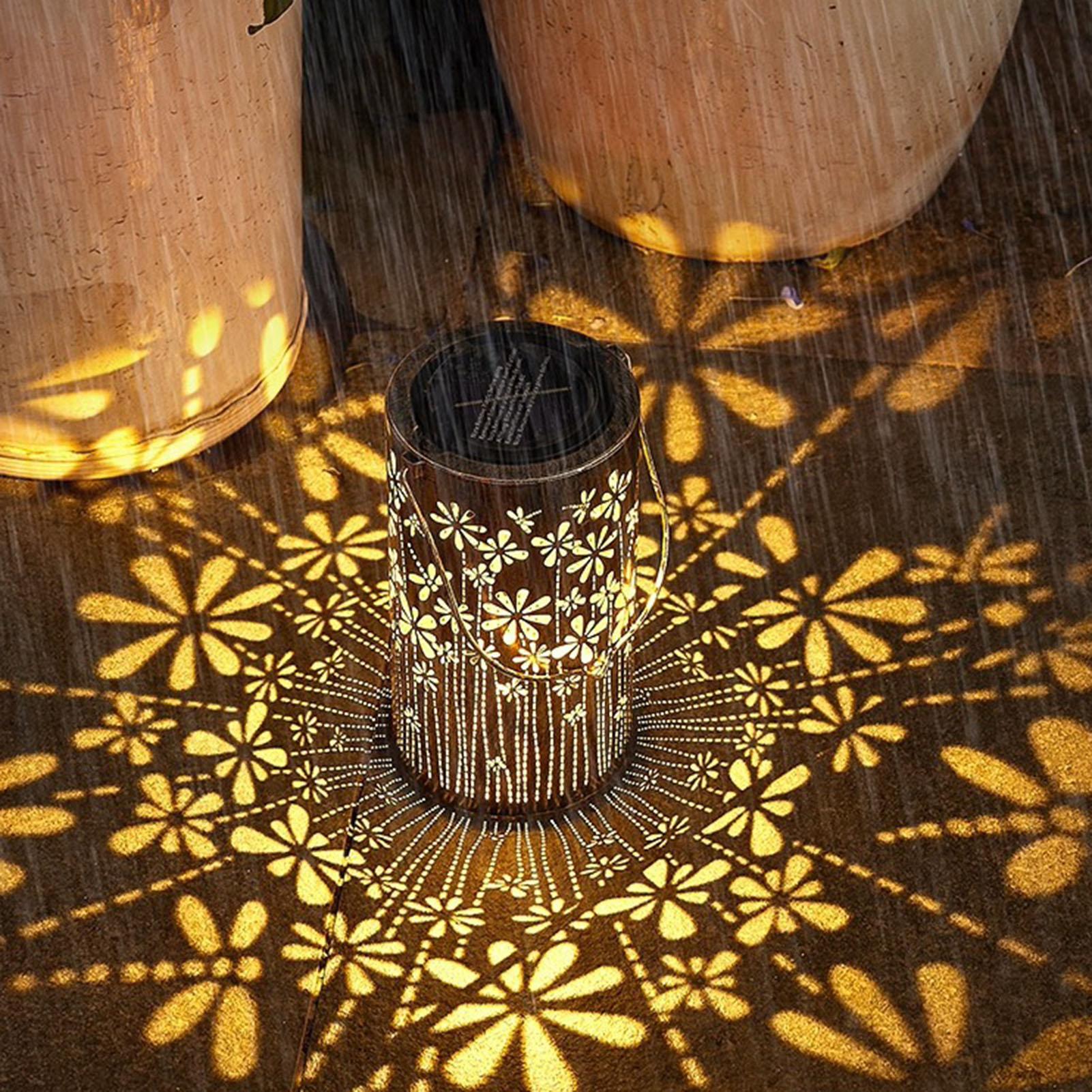 Solar Lanterns Colorful Metal  - đánh giá và giá Outdoor Lighting Yard