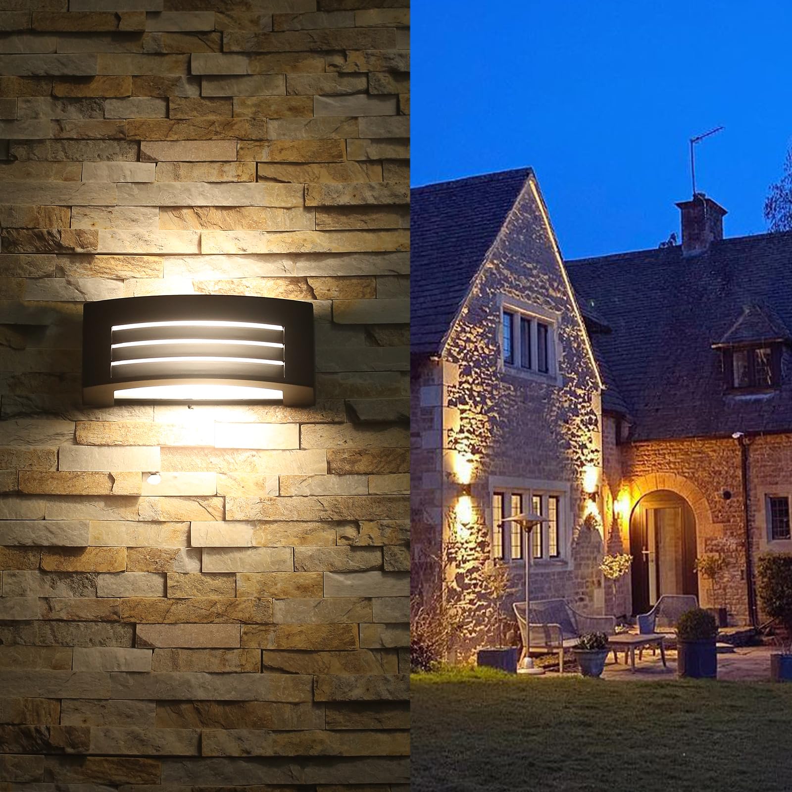 Outdoor Wall Light, Aluminum E - đánh giá và giá Outdoor Lighting Mains Powered