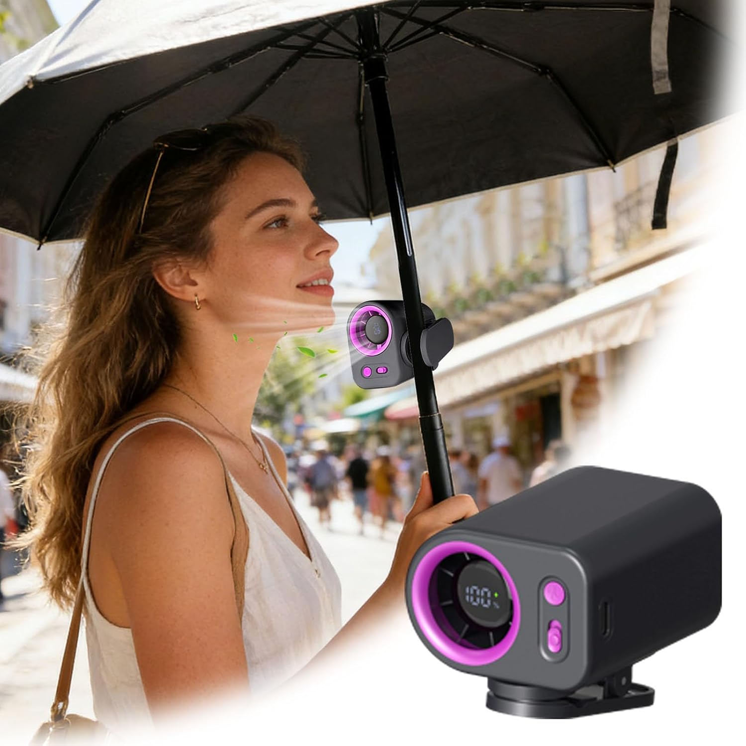 Waist Clip Fan & Umbrella Clip - đánh giá và giá Umbrella Led Clip
