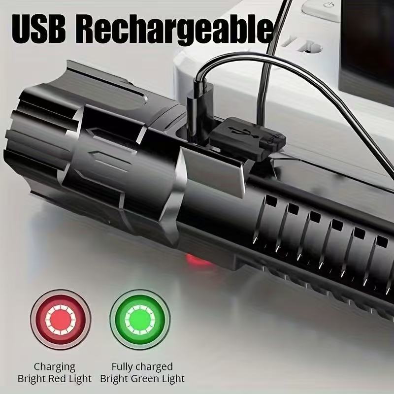 New High-power Led Flashlight  - đánh giá và giá Outdoor Lighting Black