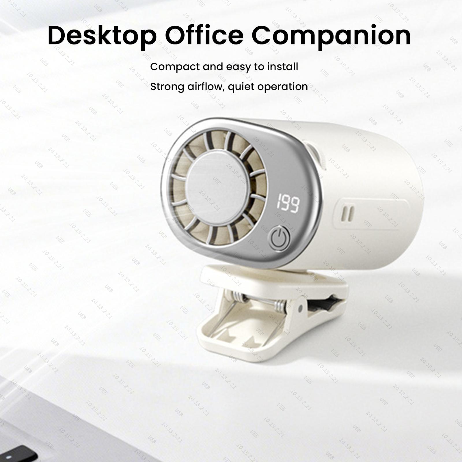 Portable Clip Fan USB Recharge - đánh giá và giá Umbrella Led Clip