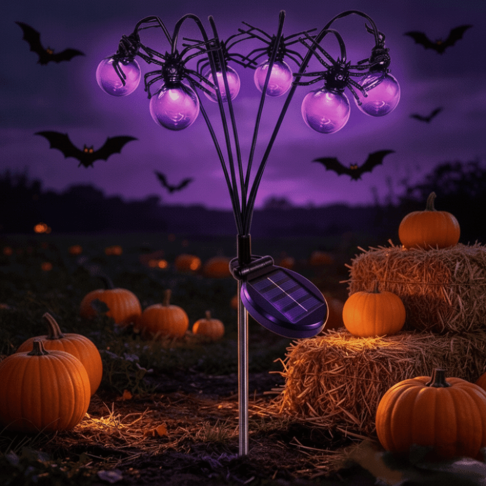 Skeleton Purple Light Hallowee - đánh giá và giá Outdoor Lighting Front Yard