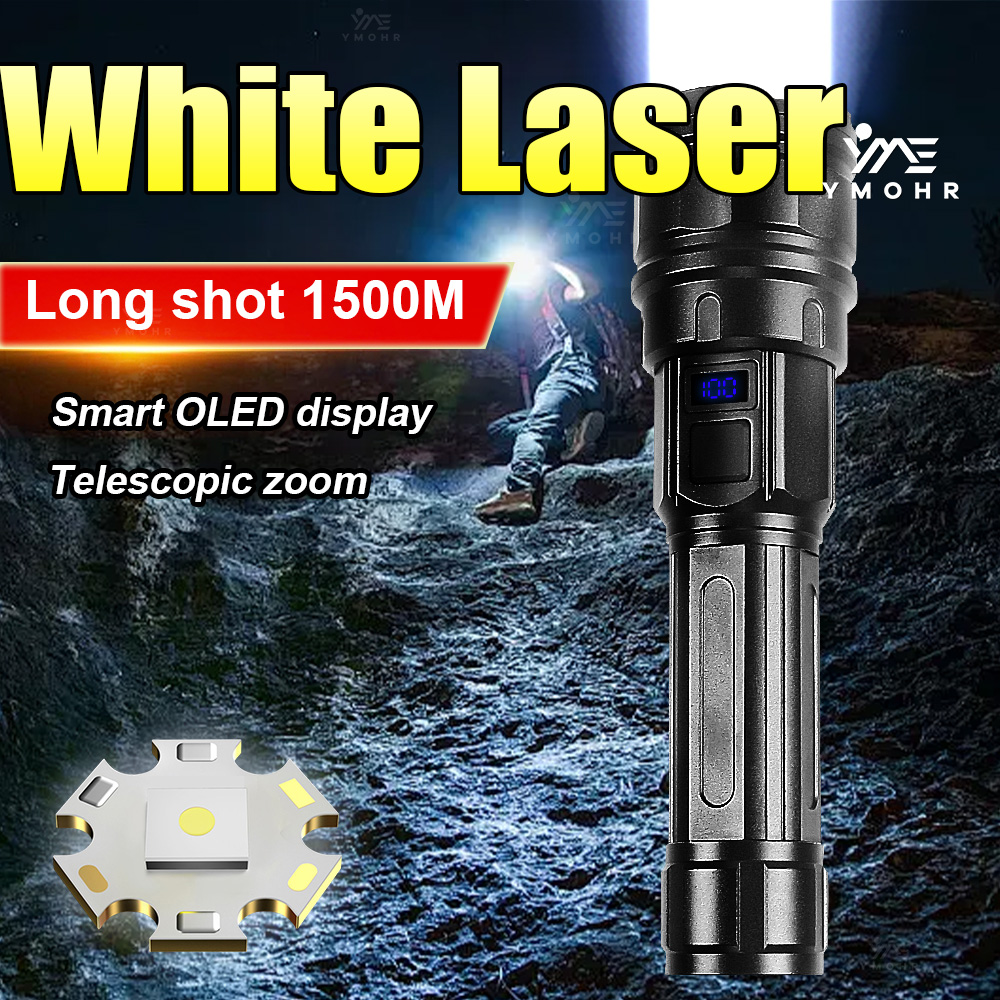 White Laser High Power Flashli - đánh giá và giá Outdoor Lighting Black