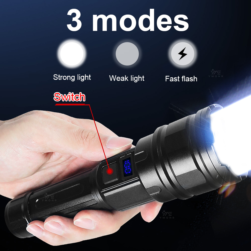 White Laser High Power Flashli - đánh giá và giá Outdoor Lighting Black