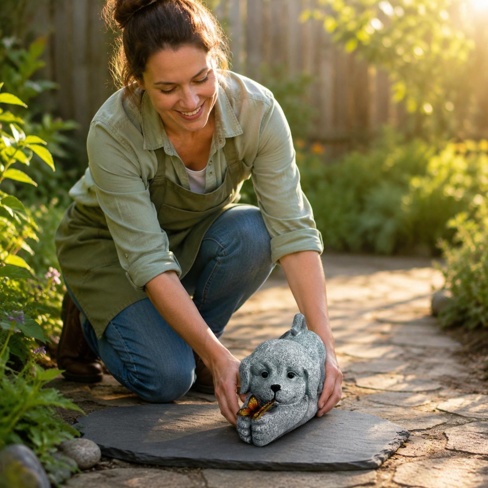 Solar Dog Statue Resin Craft S - đánh giá và giá Outdoor Lighting Wire