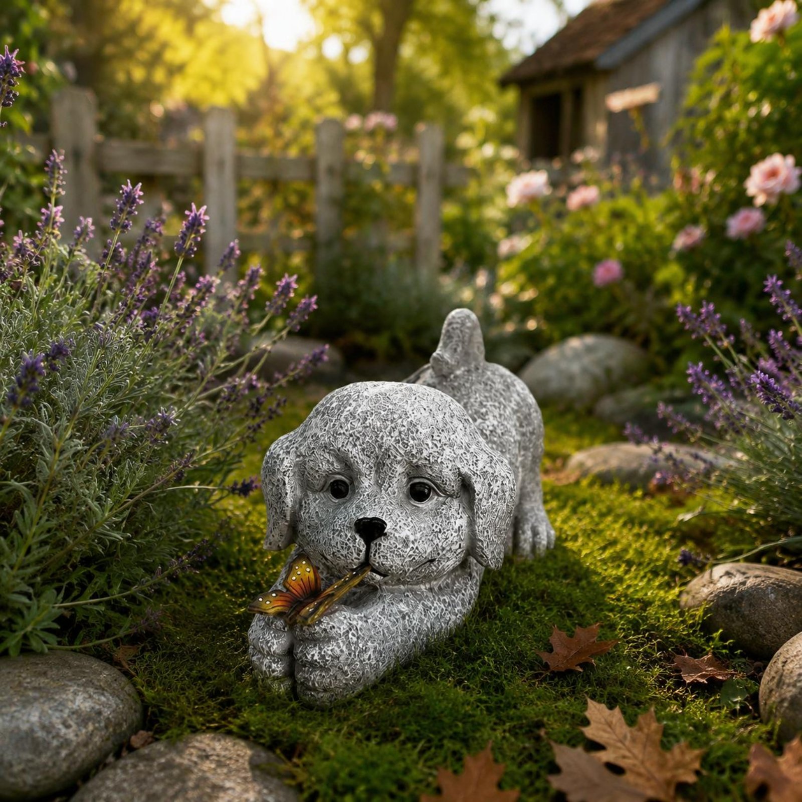 Solar Dog Statue Resin Craft S - đánh giá và giá Outdoor Lighting Wire